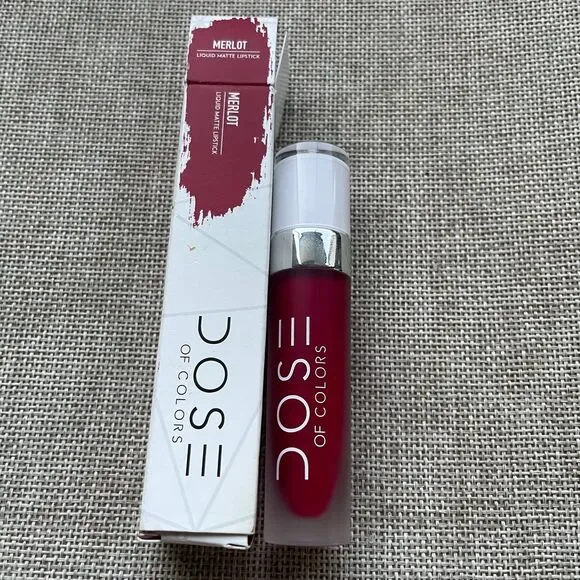DOSE OF COLORS Liquid Matte Lipstick color Merlot NEW in box - Picture 1 of 9
